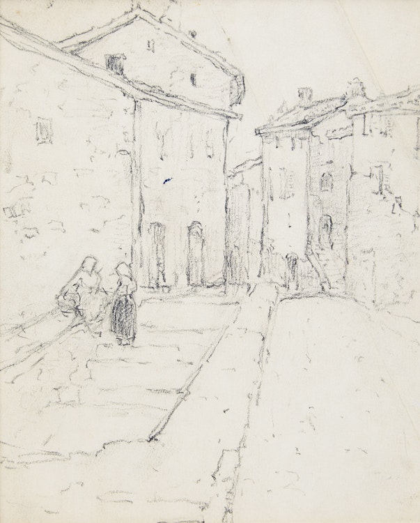 Artwork by Manly Edward MacDonald, Street Scene