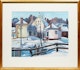 Thumbnail of Artwork by Peter & Bobs Cogill Haworth, Village in Winter; Winter Village Scene; Village in Spring; Autumn Village Scene