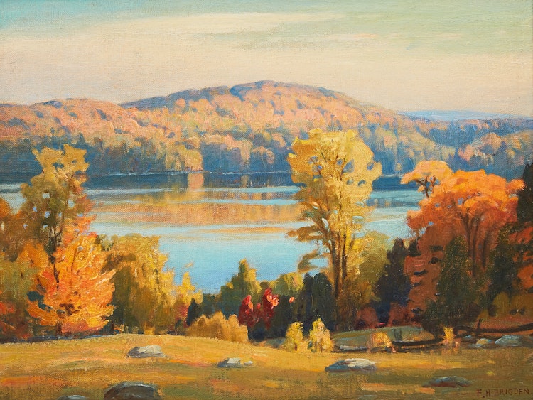 Artwork by Frederick Henry Brigden, Mountain Lake - Haliburton