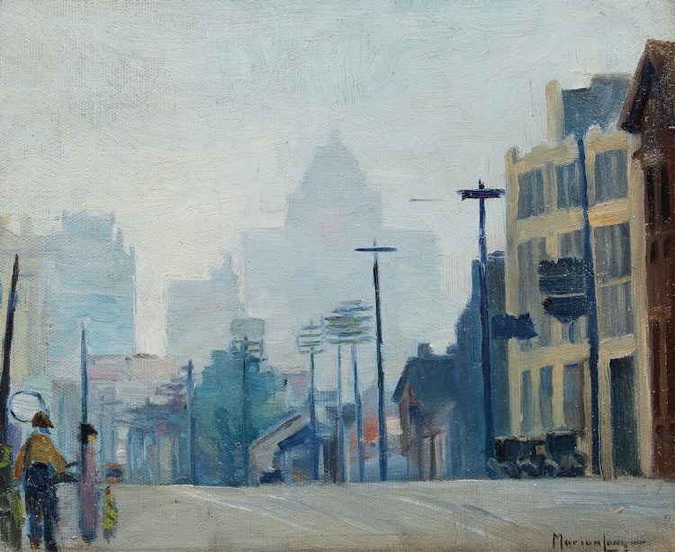 Artwork by Marion Long,  Bay Street Looking South 