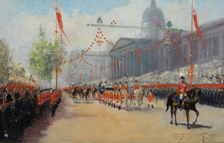 Artwork by Frederic Marlett Bell-Smith, Queen Victoria’s Jubilee Procession