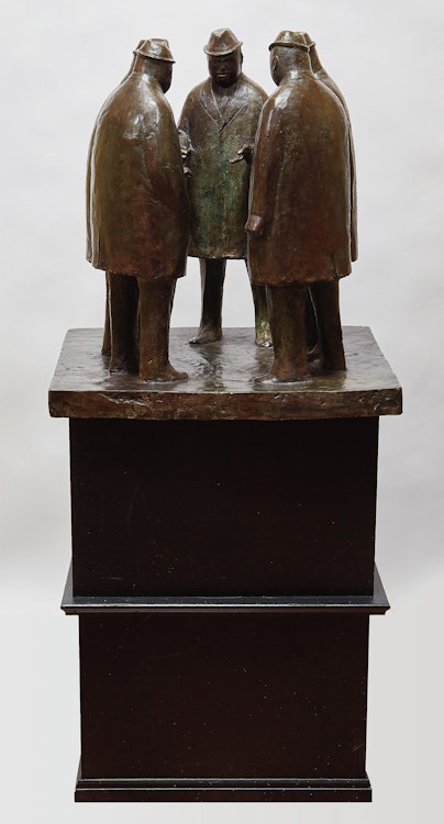 Artwork by William Hodd McElcheran, Businessmen in Discussion