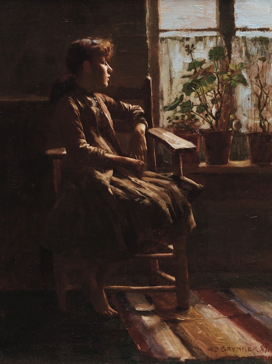 Artwork by William Brymner, Longings / At the Window