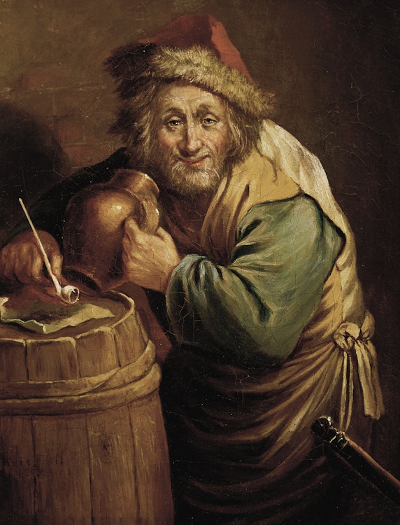 Artwork by Cornelius Krieghoff, The Old Habitant