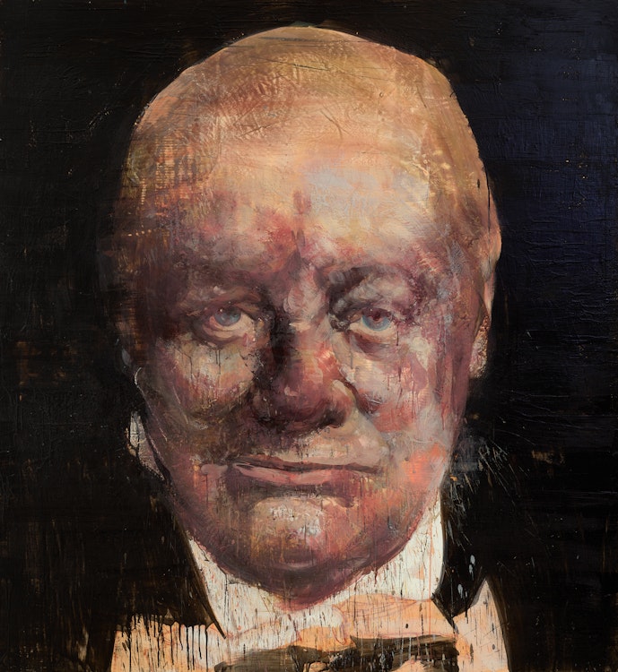 Artwork by Tony Scherman,  Winston Churchill