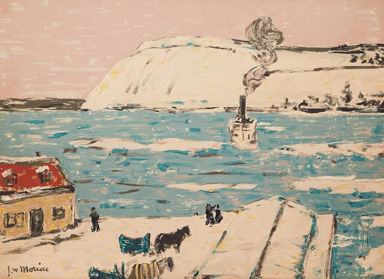 Artwork by James Wilson Morrice,  The Ferry, Quebec