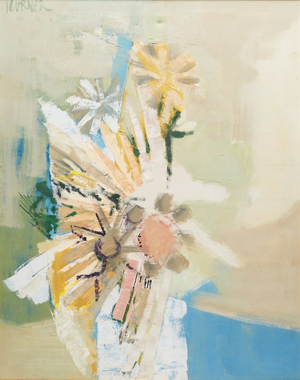 Artwork by John Michael Anthony Koerner (Korner), Flowers by the Lake