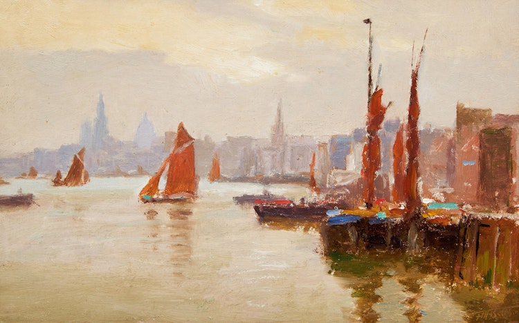 Artwork by Frederic Marlett Bell-Smith, St. Paul’s from the Thames