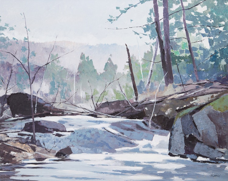 Artwork by Donald Appelbe Smith,  Spring Run-off Near Rosseau