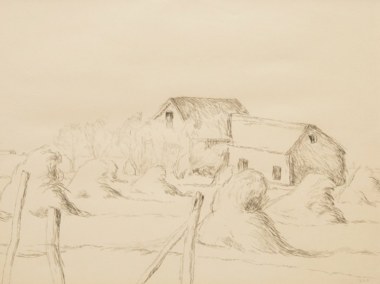 Artwork by Lionel LeMoine FitzGerald, Haystacks