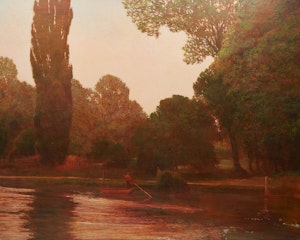 Artwork by Philip Craig, Punting on the River