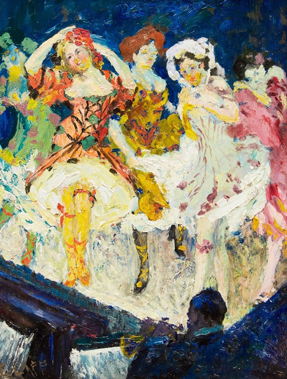 Artwork by William Henry Clapp, Cancan Dancers, Paris