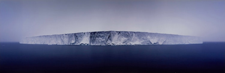 Artwork by David Burdeny,  Giant Tabular Iceberg in Fog, Antarctica