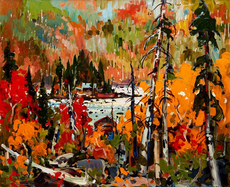 Artwork by Bruno Côté, Le camp de l’île