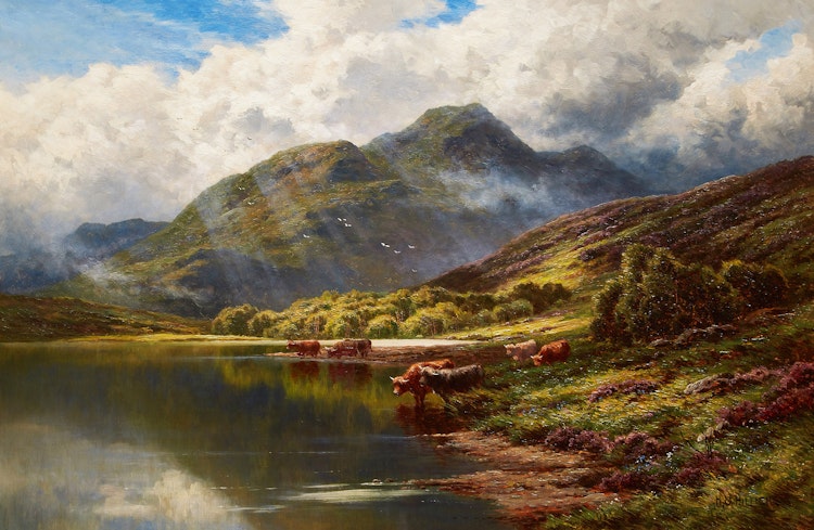 Artwork by Henry Deacon Hillier-Parker,  Loch Achray and Ben Venue, Perthshire