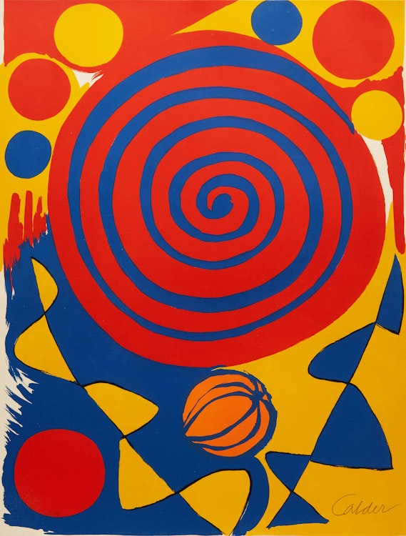 Artwork by Alexander Calder, Spirale avec citrouille