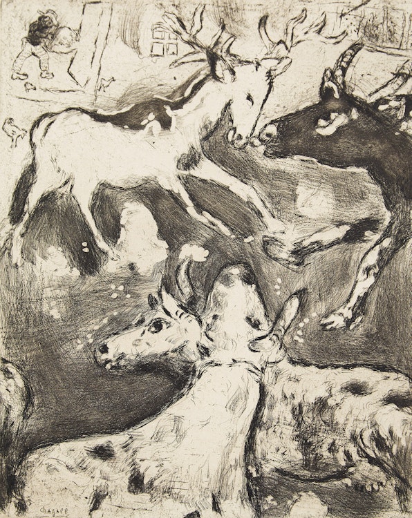 Artwork by Marc Chagall, The Eye of the Master (from Les Fables de la Fontaine)