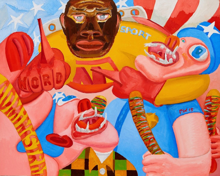 Artwork by Peter Beresford WIlliams, Untitled (Word, Sport, Administration)
