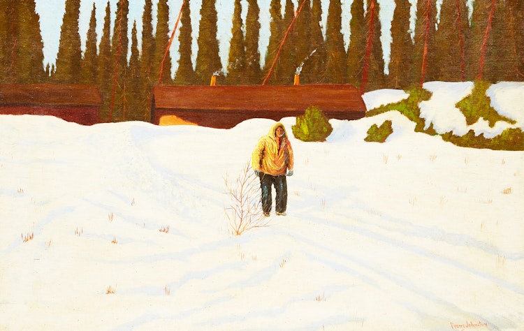 Artwork by Frank Hans Johnston, A Cook at the Miners’ Camp, Whitehorse