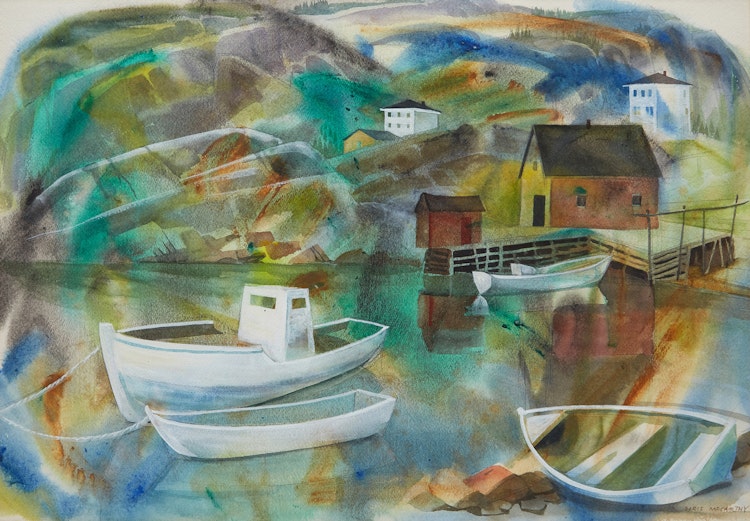 Artwork by Doris Jean McCarthy, Store at Bishop’s Cove - Salvage, Nfld.