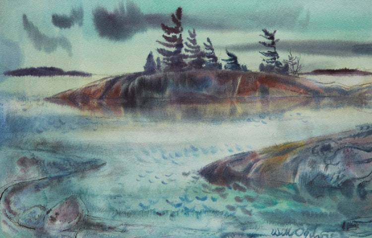 Artwork by William Abernethy Ogilvie, Still Water, Georgian Bay