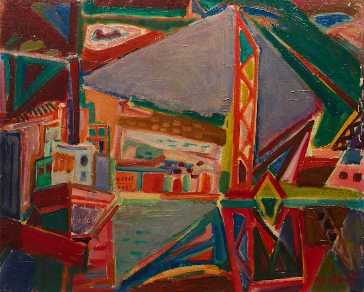 Artwork by Laszlo Barta, Port de Toulon