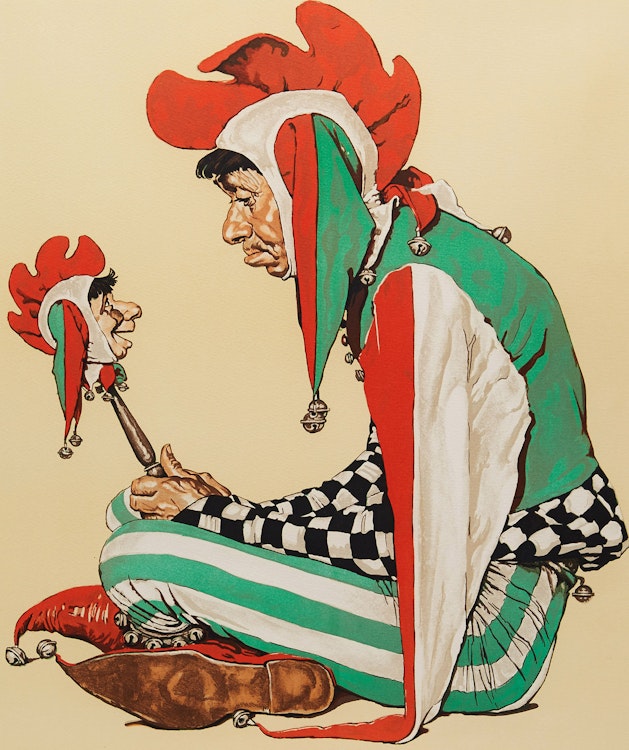 Artwork by Norman Percevel Rockwell,  The Jester