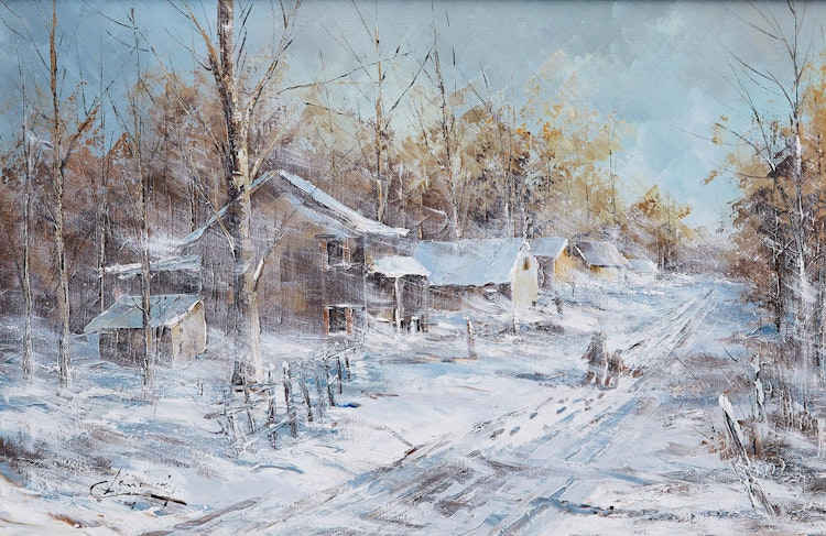 Artwork by Claude Langevin,  Ste. Lucie, North of Ste. Agathe