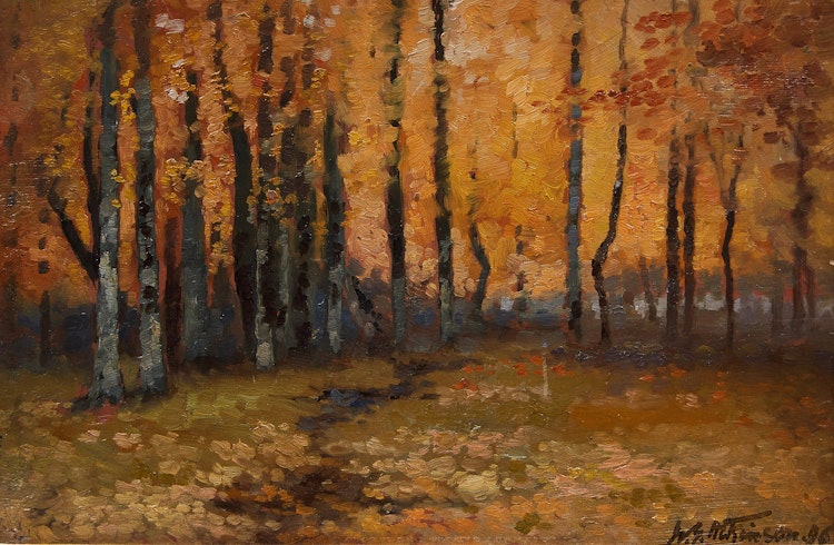 Artwork by William Edwin Atkinson,  Woodland