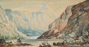 Artwork by William Armstrong, Rocky Mountains, Mistaya Valley