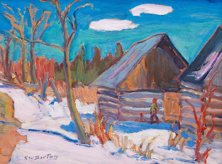 Artwork by Ralph Wallace Burton,  Old Barn, Ashton, Ont.