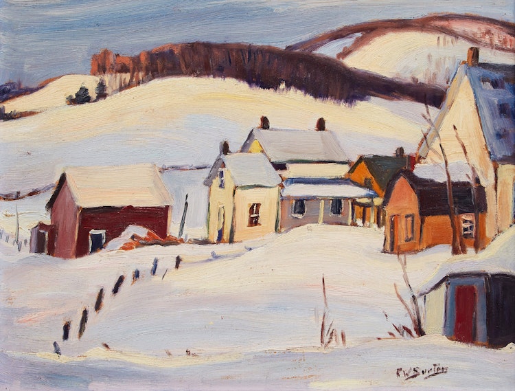Artwork by Ralph Wallace Burton, Quebec Village, Rupert