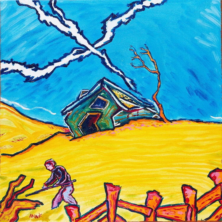 Artwork by Ann Kornuta,  Shack in a Field