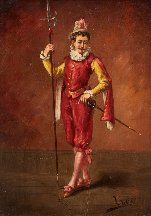 Artwork by Ludger Larose, Costumed Gentleman