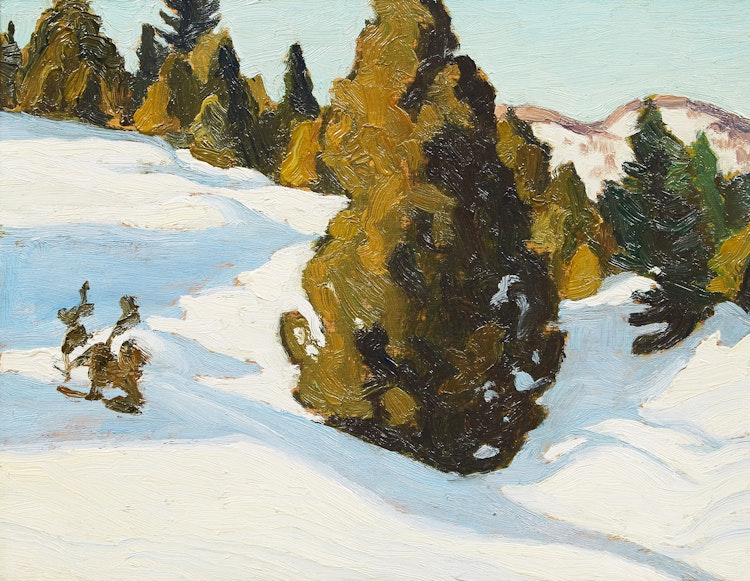 Artwork by Edwin Headley Holgate,  Laurentian Snows