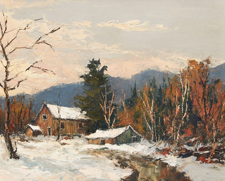 Artwork by Wilf Frank Griffiths , Old House in Haliburton; The Red Tree