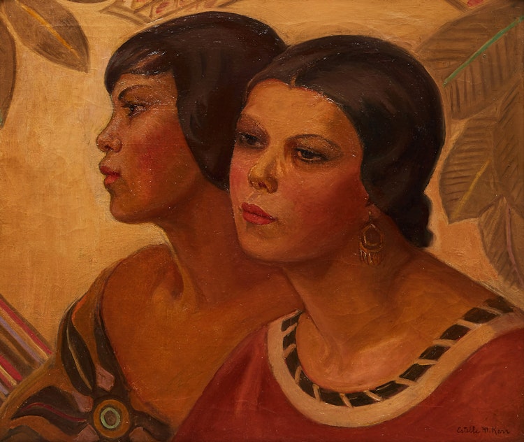 Artwork by Estelle Muriel Kerr, Two Young Ladies