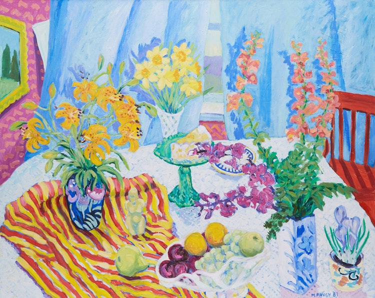 Artwork by Mary Pavey, Flowers from My Friends