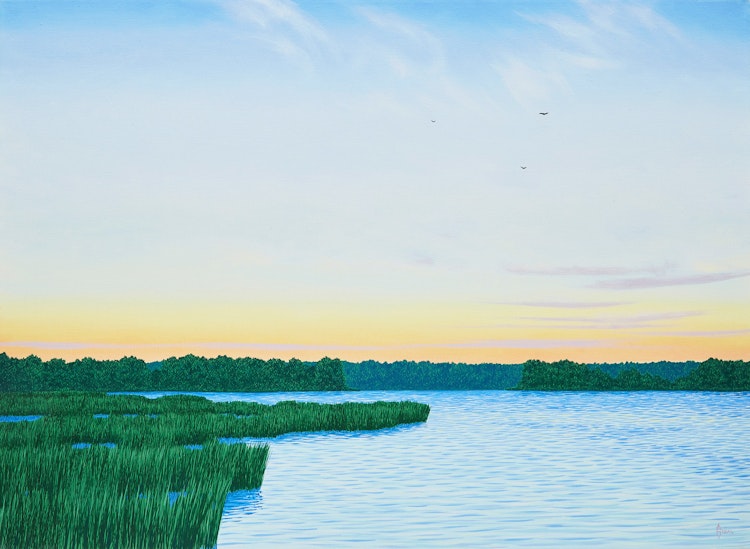 Artwork by Philip Sybal, Trent River Marsh