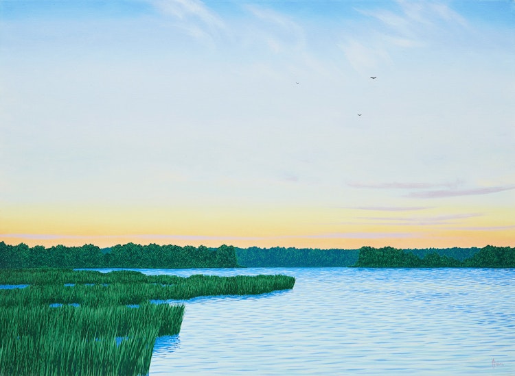 Artwork by Philip Sybal,  Trent River Marsh