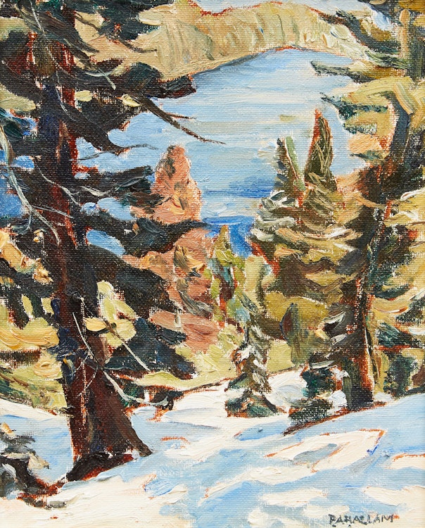 Artwork by Paul A. Hallam,  Above Lake Tahoe