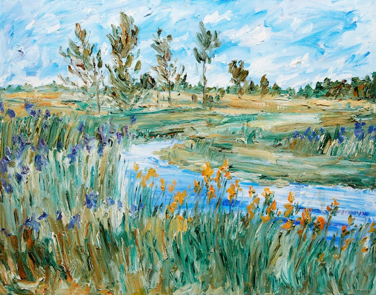 Artwork by Bruce Steinhoff, River and Trees
