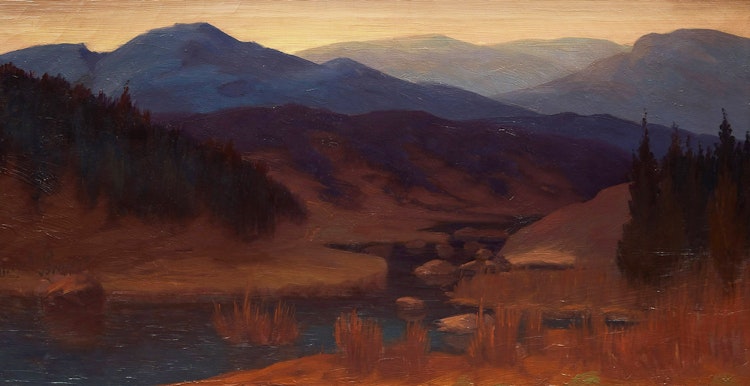 Artwork by J. Archibald Browne, Mountainous Landscape