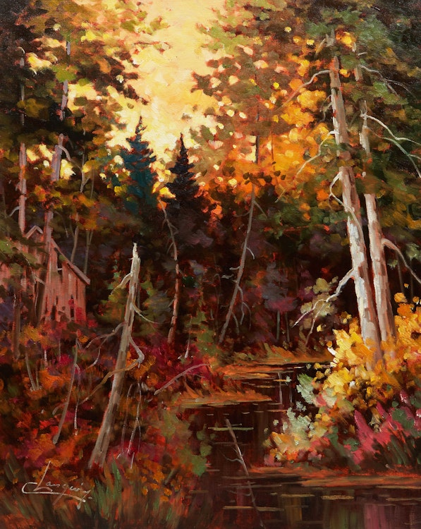 Artwork by Claude Langevin, Lumière sur le marais #2
