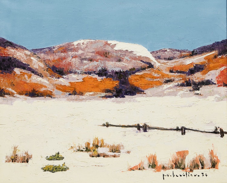 Artwork by Paul-Vanier Beaulieu, Winter, St. Sauveur