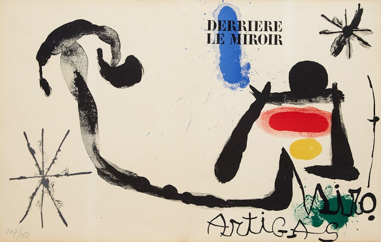 Artwork by Joan Miro,  Two works From Derrière Le Miroir: Artigas, Cover and The Fire Dance