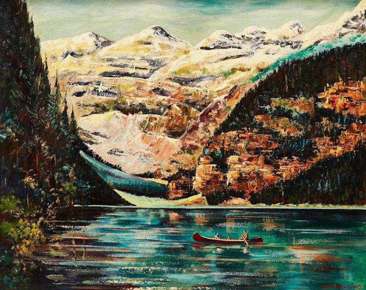 Artwork by Arthur Horsfall, Lake Louise