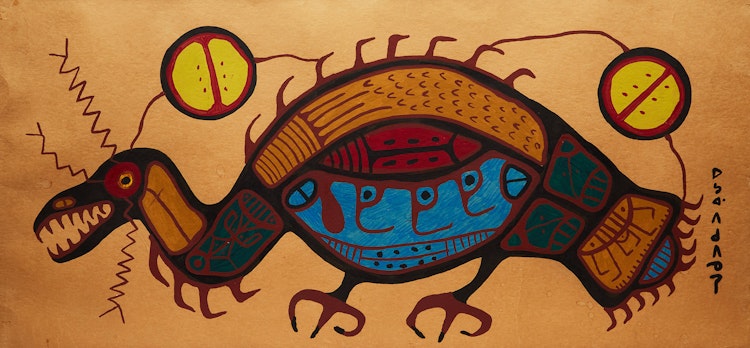 Artwork by Norval Morrisseau,  Thunderbird 