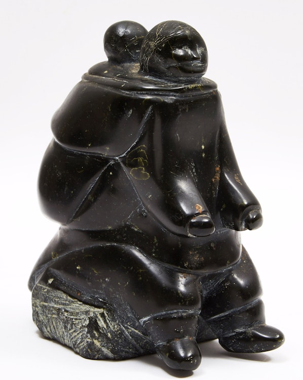 Artwork by Unidentified Inuit Artist, Seated Mother and Child