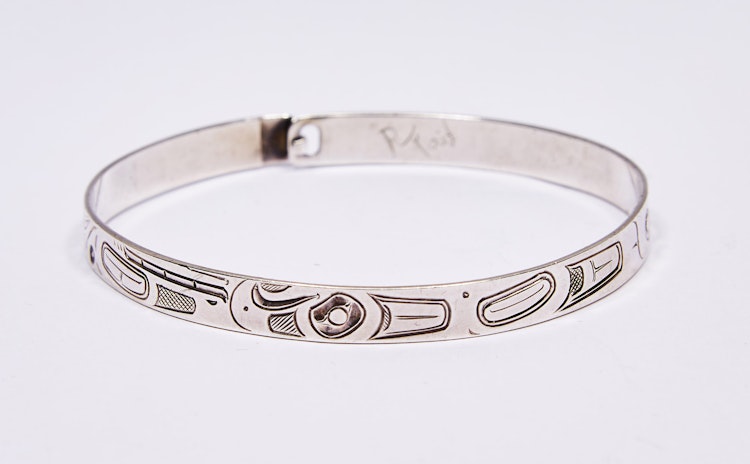Artwork by Robert Tait, Eagle & Orca Bracelet / Pair of Orca Earrings